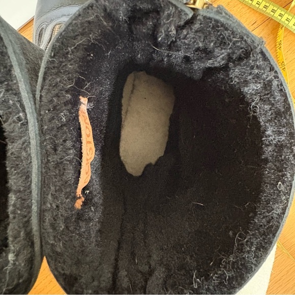 Nordstrom Blackstone QL53 Genuine Shearling Lined Boots Black Leather Grunge 40 - Picture 9 of 9